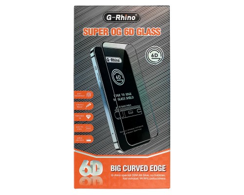 Защитное стекло для iPhone 7/ 8/ SE 2020 (G-RHINO) 10шт (6D) (черный) - замена от 30 минут!