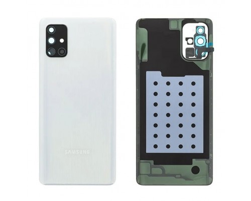 Задняя крышка для Samsung A71/ SM-A715 (со стеклом камеры) (LOGO) (белый) - замена от 30 минут!