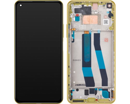 Дисплей для Xiaomi Mi 11 Lite NE 5G (OR100% PAM+скан отпеч) (желтый) - замена от 30 минут!