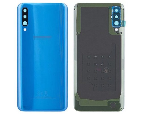 Задняя крышка для Samsung A50/ SM-A505 (со стеклом камеры) (LOGO) (синий) - замена от 30 минут!
