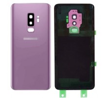 Задняя крышка для Samsung S9 Plus/ SM-G965 (со стеклом камеры) (LOGO) (фиолетовый)
