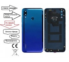 Задняя крышка для Huawei P Smart 2019 (OR100%+стекло кам+скан отпеч) (синий)