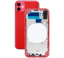 Корпус для iPhone 11 (сим-лоток/ кнопки) (HC) (красный)