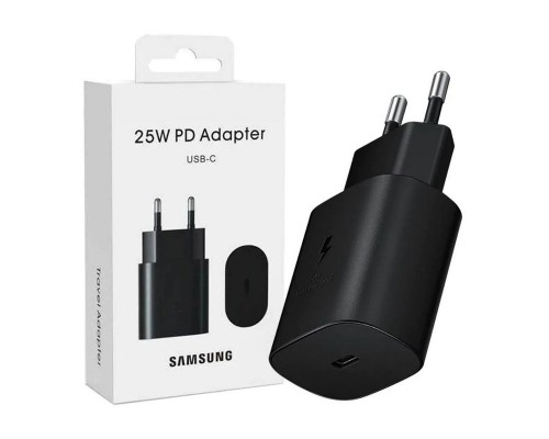 Адаптер Samsung EP-TA800/ 1*USB-C/ 25W/ 5V-9V-11V/ 3A- 2.77A-2.25A (OR) (черный) - замена от 30 минут!