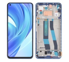 Дисплей для Xiaomi Mi 11 Lite NE 5G (OR100% PAM+скан отпеч) (голубой)