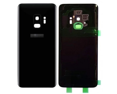 Задняя крышка для Samsung S9/ SM-G960 (со стеклом камеры) (LOGO) (черный) - замена от 30 минут!