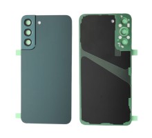 Задняя крышка для Samsung S22/ SM-S901 (со стеклом камеры) (LOGO) (зеленый)
