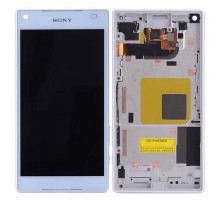 Дисплей для Sony Xperia Z5 Compact/ E5823/ E5803 (OR REF РАМ) (белый)