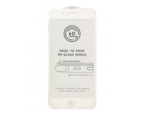 Защитное стекло для Apple iPhone 6 Plus/ 6s Plus (G-RHINO) (6D) (белый) - замена от 30 минут!