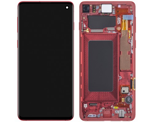 Дисплей для Samsung S10/ SM-G973 (SP OR100% РАМ) (красный) - замена от 30 минут!