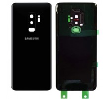 Задняя крышка для Samsung S9 Plus/ SM-G965 (со стеклом камеры) (LOGO) (черный)