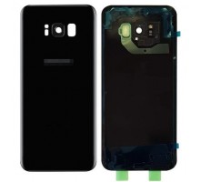 Задняя крышка для Samsung S8/ SM-G950 (со стеклом камеры) (LOGO) (черный)