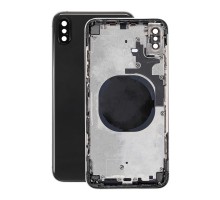 Корпус для iPhone XS MAX (сим-лоток/ кнопки) (HC) (черный)
