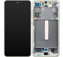 Дисплей для Samsung S21 FE/ SM-G990 (SP OR100% РАМ) (зеленый)