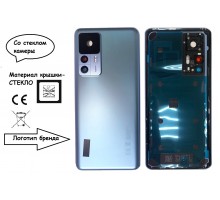 Задняя крышка для Xiaomi Mi 12T (со стеклом камеры) (OR) (синий)