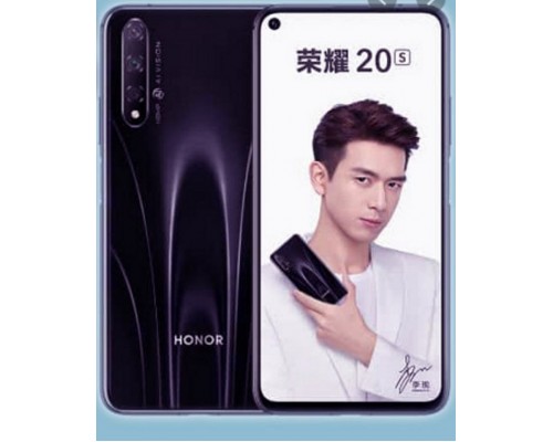 Задняя крышка для Huawei Honor 20S/ China без отпечатка (OR) (черный) - замена от 30 минут!