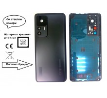Задняя крышка для Xiaomi Mi 12T (со стеклом камеры) (OR) (черный)