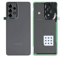 Задняя крышка для Samsung A53 5G/ SM-A536 (со стеклом камеры) (LOGO) (черный)