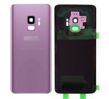 Задняя крышка для Samsung S9/ SM-G960 (со стеклом камеры) (LOGO) (фиолетовый)