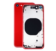 Корпус для iPhone 8 (сим-лоток/ кнопки) (HC) (красный)