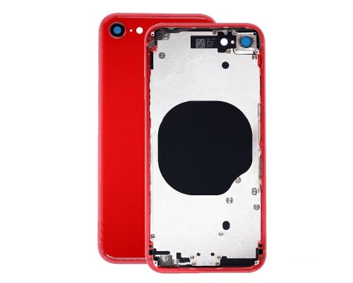 Корпус для iPhone 8 (сим-лоток/ кнопки) (HC) (красный) - замена от 30 минут!