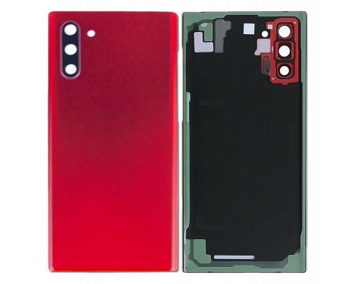Задняя крышка для Samsung Note 10/ SM-N970 (со стеклом камеры) (LOGO) (красный) - замена от 30 минут!