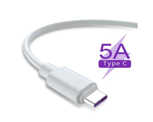 Кабель USB - Type-C OPPO Fast Charge/ 5A/ 1M/ полимер (белый) - замена от 30 минут!